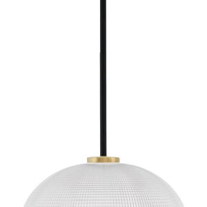 Toltec Lighting - 6201-MBNAB-540 - One Light Pendant - Sandia - Matte Black & New Age Brass