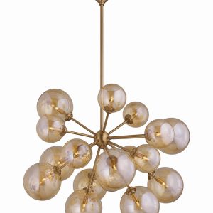 Troy Lighting - F1039-PBR - 18 Light Chandelier - Santee - Patina Brass