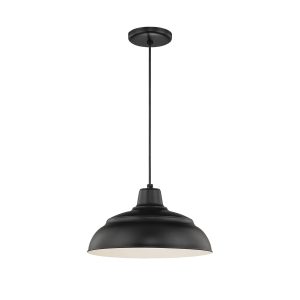Millennium - RWHC14-SB - One Light Pendant - R Series - Satin Black