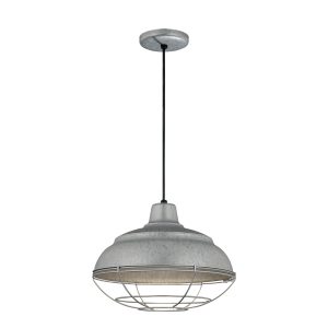 Millennium - RWHC14-GA - One Light Pendant - R Series - Galvanized
