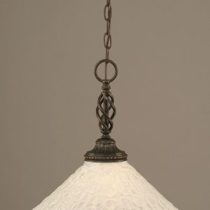 Toltec Lighting - 82-DG-411 - One Light Pendant - Eleganté - Dark Granite