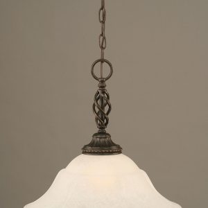 Toltec Lighting - 82-DG-53615 - One Light Pendant - Eleganté - Dark Granite