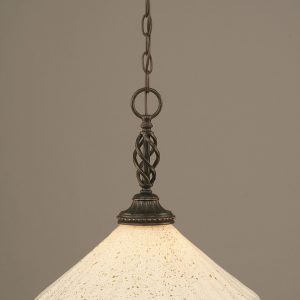 Toltec Lighting - 82-DG-714 - One Light Pendant - Eleganté - Dark Granite