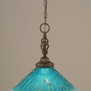 Toltec Lighting - 82-DG-715 - One Light Pendant - Eleganté - Dark Granite