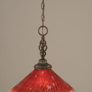 Toltec Lighting - 82-DG-716 - One Light Pendant - Eleganté - Dark Granite