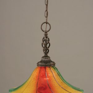 Toltec Lighting - 82-DG-767 - One Light Pendant - Eleganté - Dark Granite