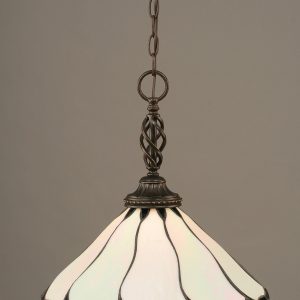 Toltec Lighting - 82-DG-912 - One Light Pendant - Eleganté - Dark Granite