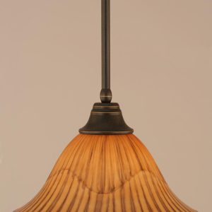 Toltec Lighting - 26-DG-58319 - One Light Pendant - Any - Dark Granite