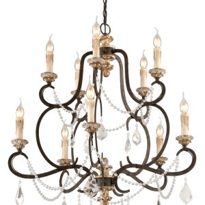 Troy Lighting - F3516-PZ/DG - Ten Light Chandelier - Bordeaux - Parisian Bronze