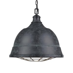Golden - 7312-L BP - Two Light Pendant - Bartlett - Black Patina