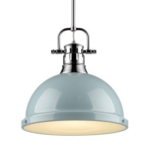 Golden - 3604-L CH-SF - One Light Pendant - Duncan - Chrome