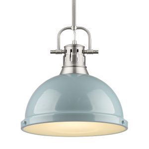 Golden - 3604-L PW-SF - One Light Pendant - Duncan - Pewter