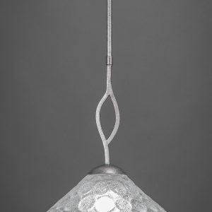 Toltec Lighting - 241-AS-411 - One Light Pendant - Revo - Aged Silver