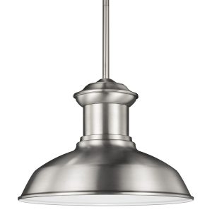Generation Lighting - 6247701-04 - One Light Outdoor Pendant - Fredricksburg - Satin Aluminum