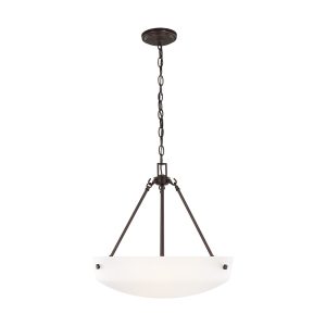 Generation Lighting - 6615203-710 - Three Light Pendant - Kerrville - Bronze