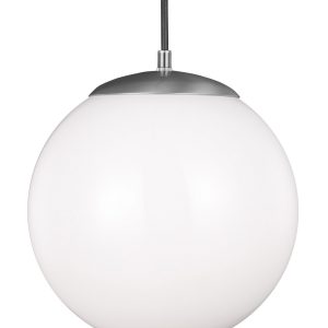 Visual Comfort Studio - 6022EN3-04 - One Light Pendant - Leo - Hanging Globe - Satin Aluminum