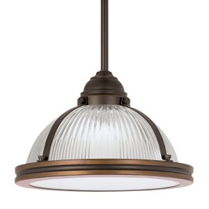 Generation Lighting - 65060EN3-715 - One Light Pendant - Pratt Street Prismatic - Autumn Bronze
