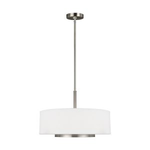 Generation Lighting - 6628003-962 - Three Light Pendant - Nance - Brushed Nickel