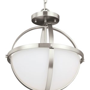 Generation Lighting - 7724602EN3-962 - Two Light Semi-Flush Convertible Pendant - Alturas - Brushed Nickel