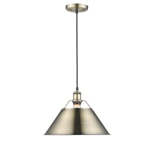Golden - 3306-L AB-AB - One Light Pendant - Orwell - Aged Brass