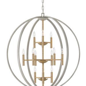 Hinkley - 3469CG - LED Chandelier - Euclid - Cement Gray