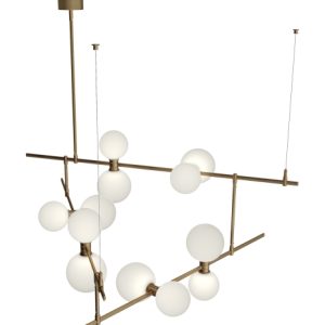 Visual Comfort Modern - 700MDCHGRR - LED Chandelier - ModernRail - Aged Brass