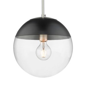 Golden - 3219-L PW-BLK - One Light Pendant - Dixon - Pewter