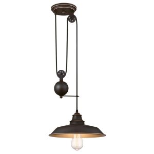 Westinghouse Lighting - 6363200 - One Light Pendant - Iron Hill - Oil Rubbed Bronze With Highlights