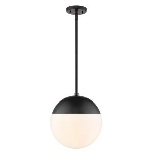 Golden - 3218-L BLK-BLK - One Light Pendant - Dixon - Matte Black