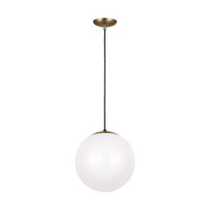 Visual Comfort Studio - 6024-848 - One Light Pendant - Leo - Hanging Globe - Satin Brass
